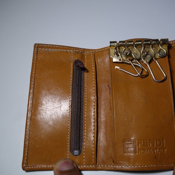 Vtg Fendi Roma Card & Key Case Holder Made In Italy, 2.5 in x 4.25 in (Folded) - Picture 10 of 16